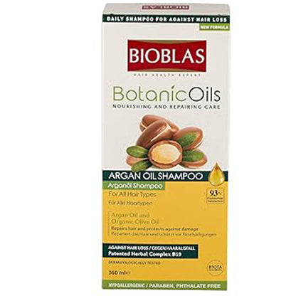 Bioblas BotanicOils Arganöl Shampoo, Anti Haarausfall, 360ml, alle Haartypen