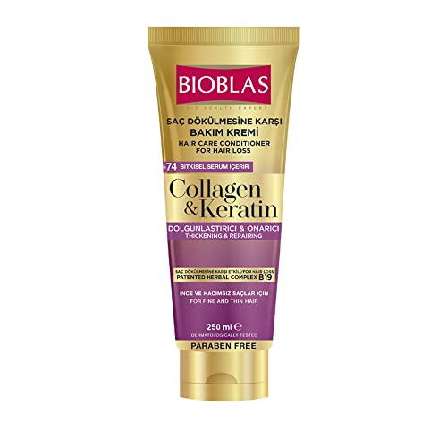 BIOBLAS Collagen & Keratin Haarpflege & Conditioner 250ml - gegen Haarverlust