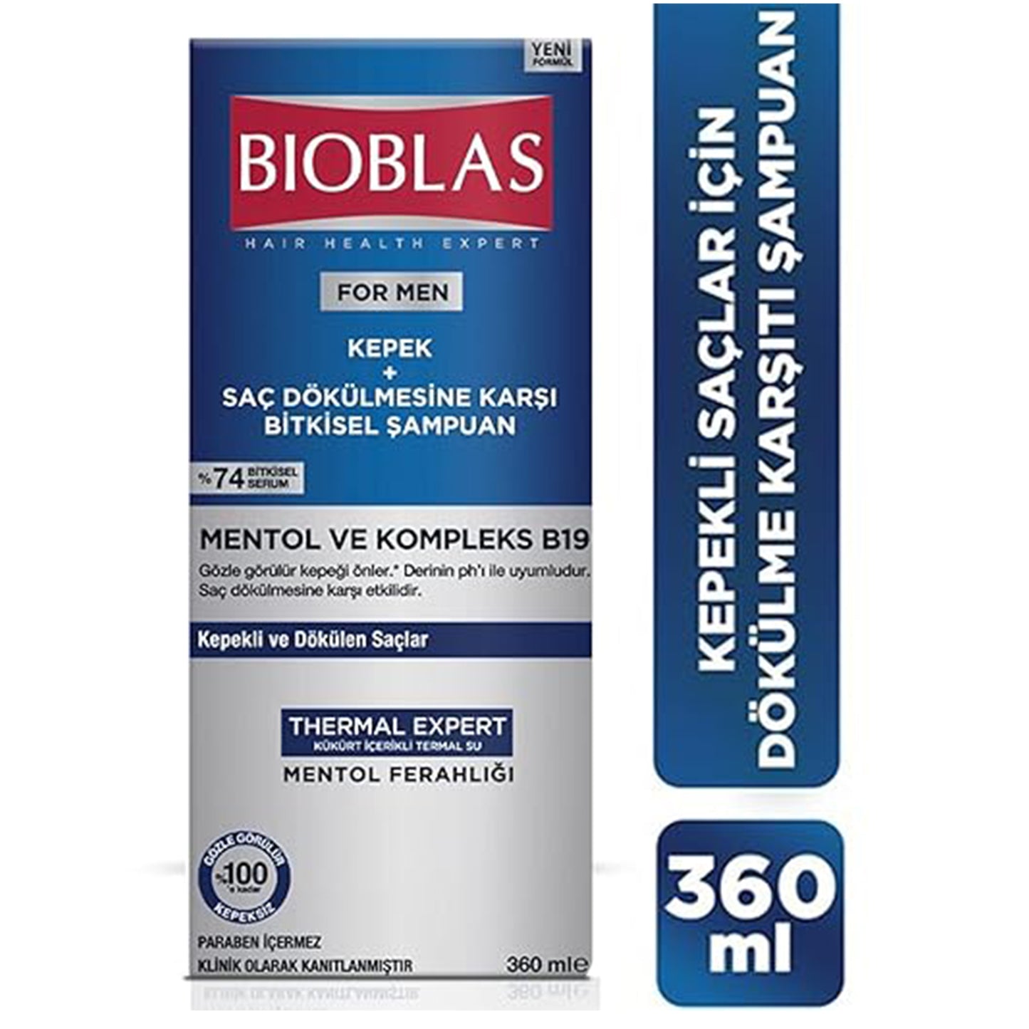 Bioblas Thermal Expert Men Shampoo gegen Schuppen & Haarausfall 360 ML