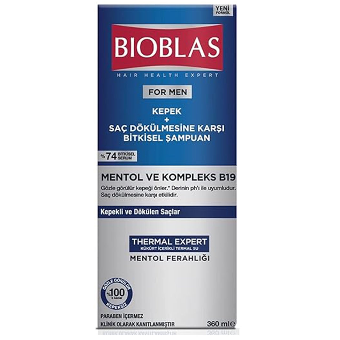 Bioblas Thermal Expert Men Shampoo gegen Schuppen & Haarausfall 360 ML