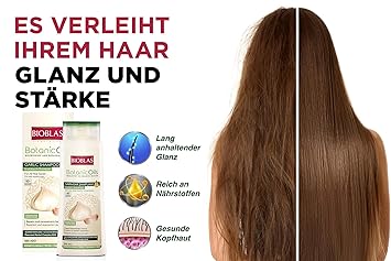 Bioblas Knoblauch Shampoo 500 ml, Geruchlos, Anti Haarausfall Frauen und Männer