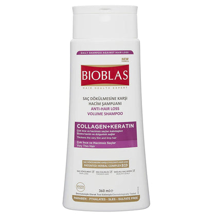 Bioblas Shampoo Collagen + Keratin, Anti Haarausfall Shampoo 360ml