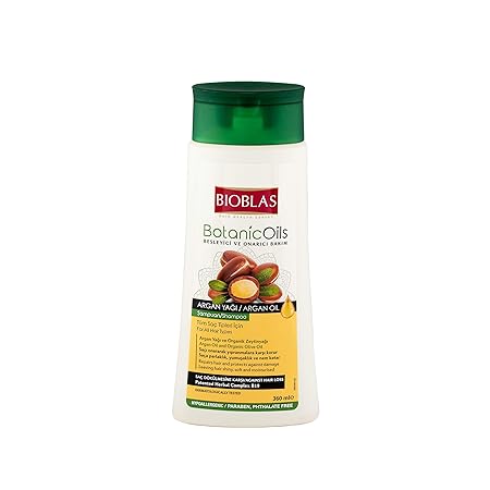 Bioblas BotanicOils Arganöl Shampoo, Anti Haarausfall, 360ml, alle Haartypen