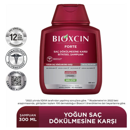 BIOXCIN FORTE Shampoo 3 für 2 - Gegen Intensiven Haarausfall - Wirksam & Schnell - Mit Bio Complex B11 - 3x300ml