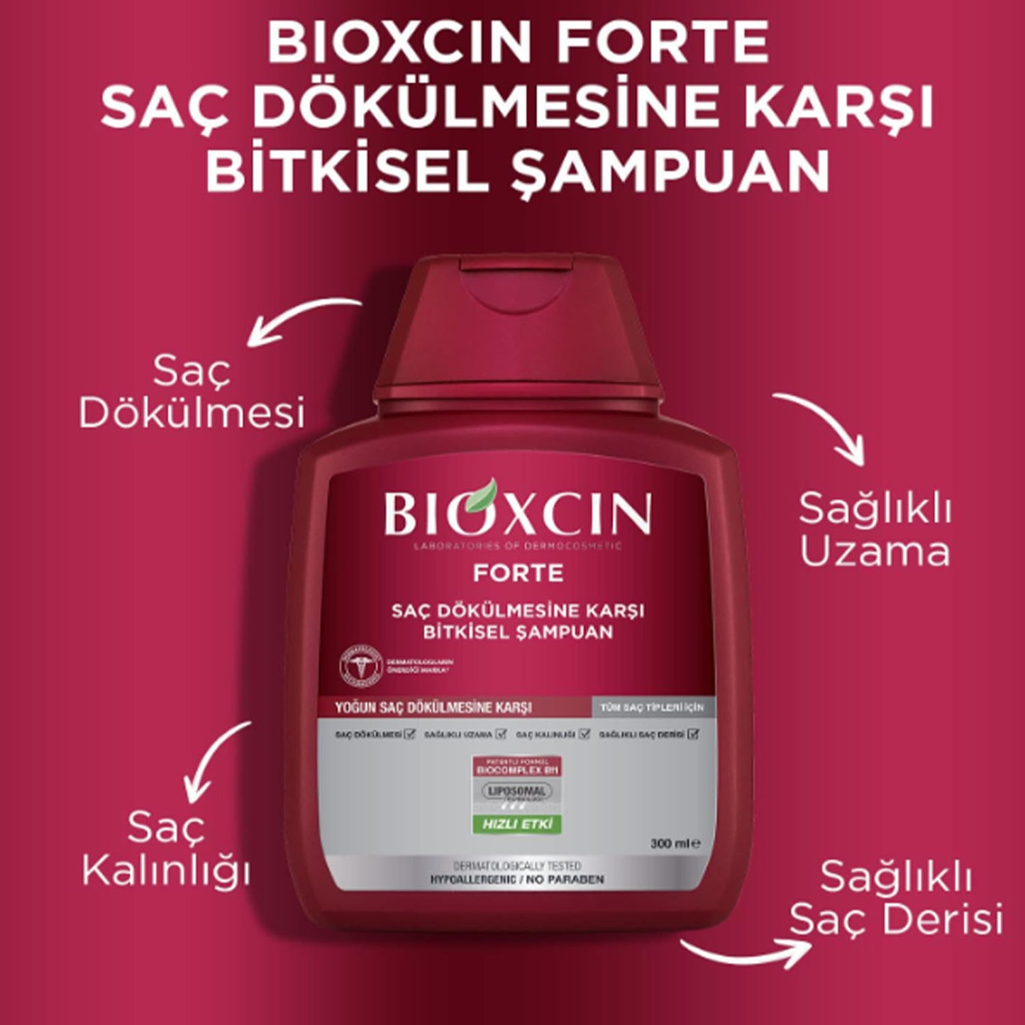 BIOXCIN FORTE Shampoo 3 für 2 - Gegen Intensiven Haarausfall - Wirksam & Schnell - Mit Bio Complex B11 - 3x300ml