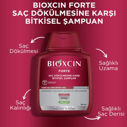 BIOXCIN FORTE Shampoo 3 für 2 - Gegen Intensiven Haarausfall - Wirksam & Schnell - Mit Bio Complex B11 - 3x300ml