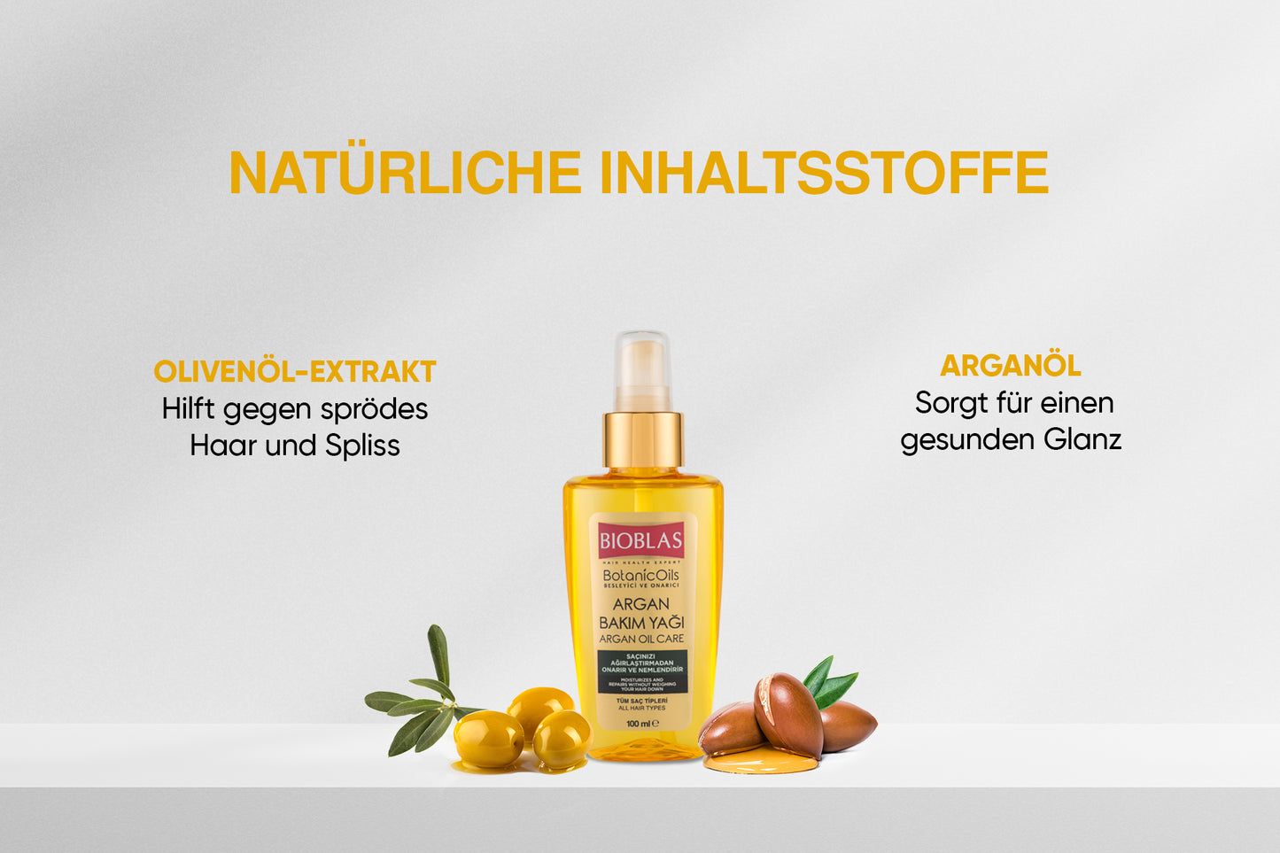 Bioblas Arganöl Reparierendes Haarpflegeöl: Für Tiefenwirksame Reparatur und Glanz 100 ml