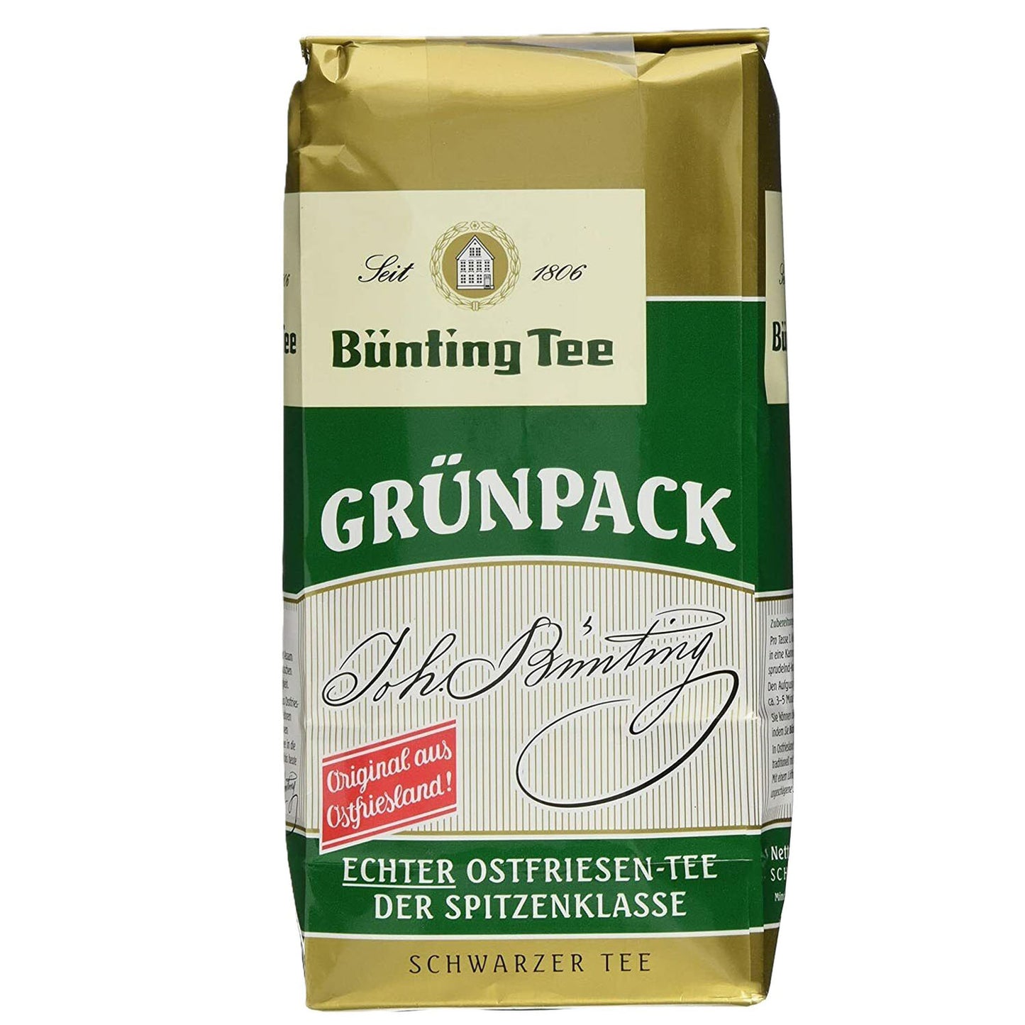 Bünting Tee Grünpack Echter Ostfriesentee 500 g lose