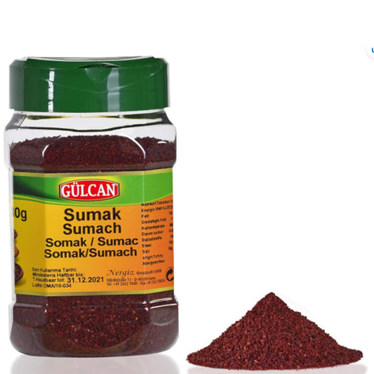 Gülcan Sumak, 180g - Premium Qualität, Natürlich Getrocknet, Ohne Zusatzstoffe - Ideal für Salate, Marinaden & orientalische Gerichte