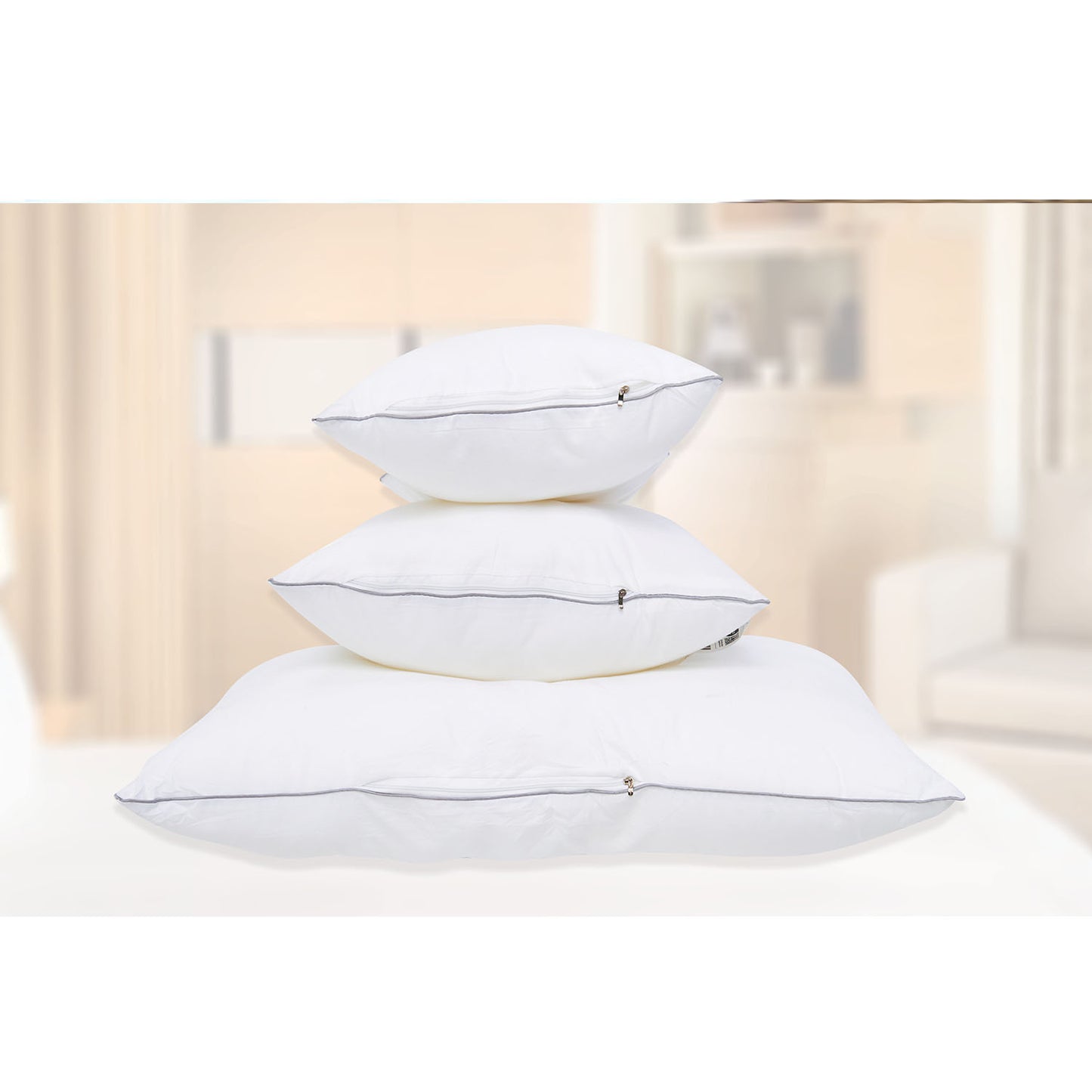 Halley Bedding Premium 3D Mikrofaser Kissen, 100% Baumwolle, 2er Set, Ergonomisch & Stützend, Nacken- & Wirbelsäule Komfort, Atmungsaktiv & Weich