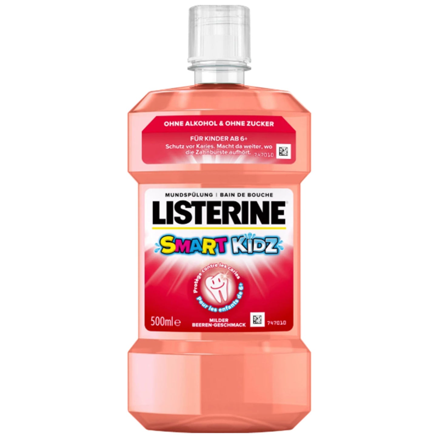 Listerine Smart Kidz Mundspülung, 500ml, Alkoholfrei, Zuckerfrei, Mild