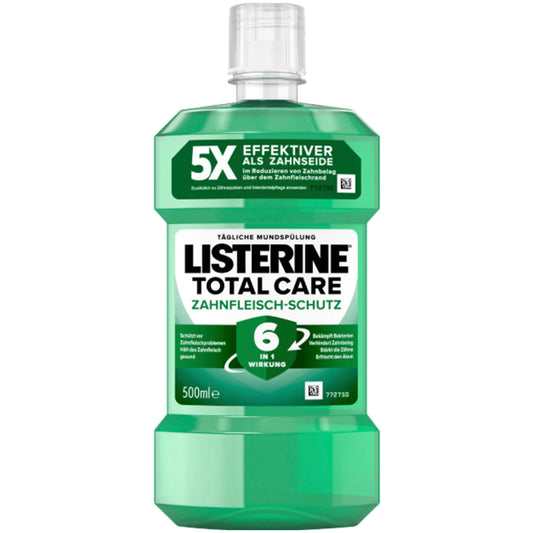 Listerine Total Care Zahnfleisch-Schutz Mundspülung, 500ml - 6 in 1 Wirkung