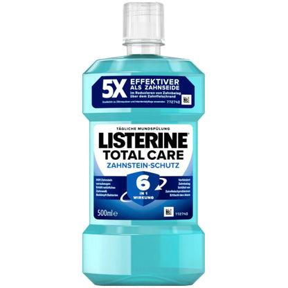 Listerine Total Care Zahnstein-Schutz Mundspülung, 500ml - 6 in 1 Wirkung