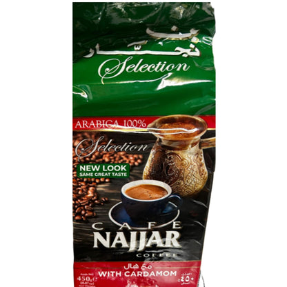 Arabischer Kaffee Najjar Selection mit Kardamom 450g - 100% Arabica - Orientalischer Mokka - Aus Brasilien