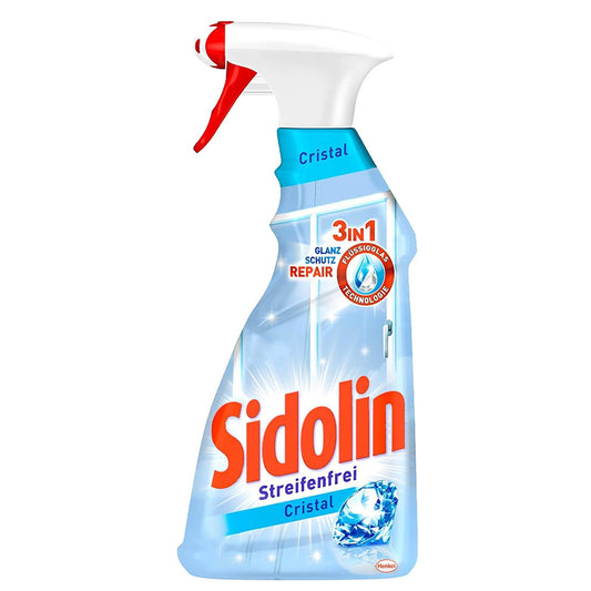 Sidolin Cristal, Glasreiniger, 500 ml, für einen perfekten Glanz und gegen Mikrorisse