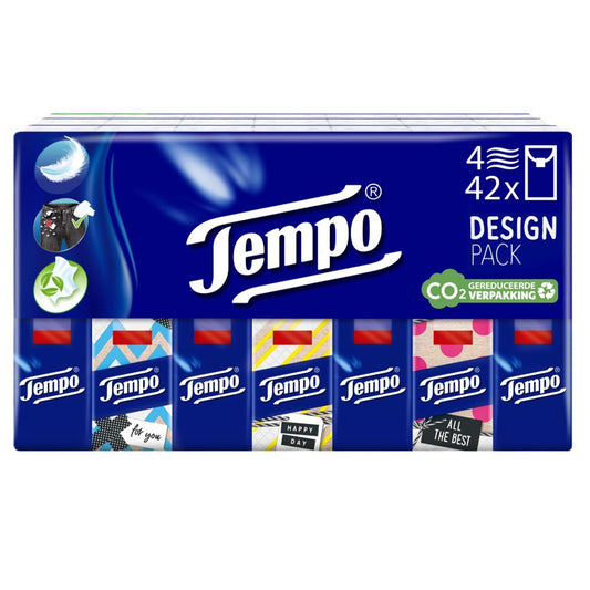 Tempo Taschentücher XL Pack, Design  Pack, 42 Stück