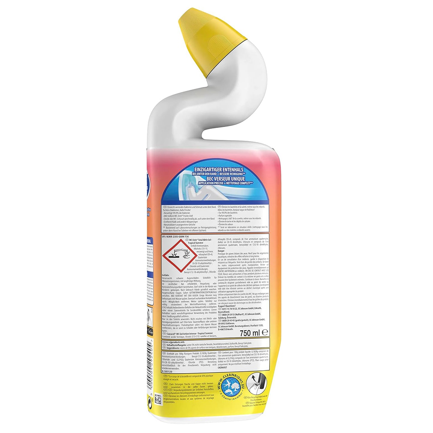 WC Ente Total Aktiv Gel Tropical Summer 750ml