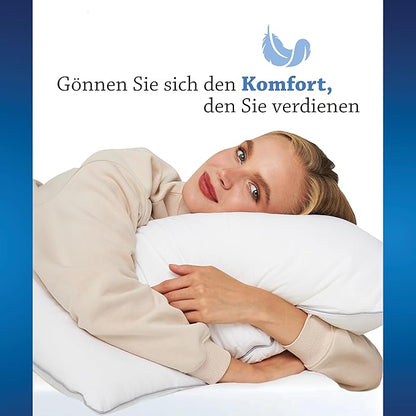 Halley Bedding Premium 3D Mikrofaser Kissen, 100% Baumwolle, 2er Set, Ergonomisch & Stützend, Nacken- & Wirbelsäule Komfort, Atmungsaktiv & Weich